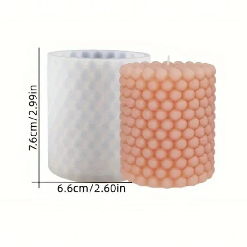 🕯️🕯️🕯️Silicone Bubble Candle Mold 3D